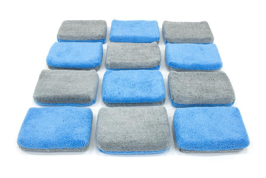 Microfiber Coating Applicator Sponge with Plastic Barrier - 12 pack